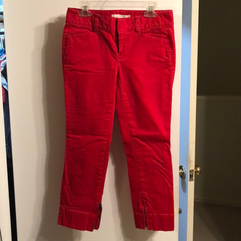 Loft Marisa Capri pants with zippered ankle